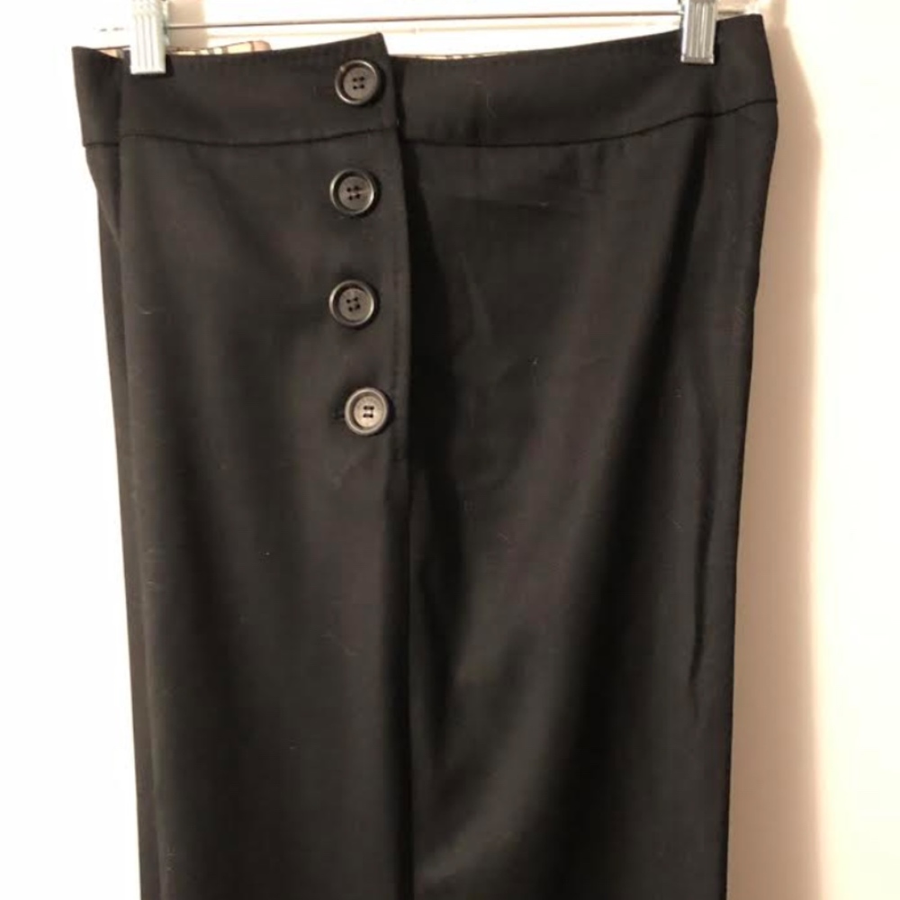Burberry black dress pants with Botton detail - Picture 3 of 4